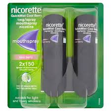 Nicorette Cool Berry Quick Mist 2X150 EXPIRED JULY 25