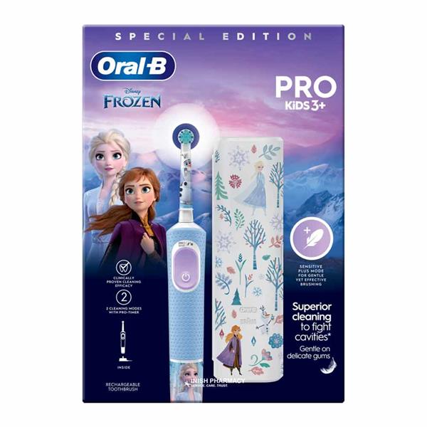 ORAL B PRO Kids 3+ Frozen Rechargeable Toothbrush with Travel Case