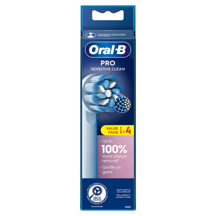 Oral B Sensitive Clean Toothbrush Replacement Heads 4PK