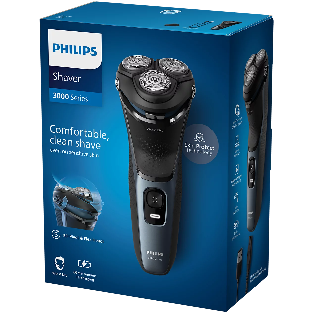 Philips Cordless Wet & Dry Shaver 3000 Series
