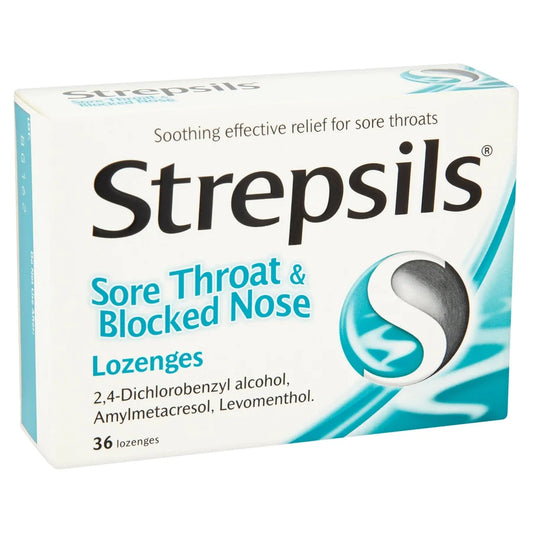 Strepsils Sore Throat Blocked Nose Lozenges 36