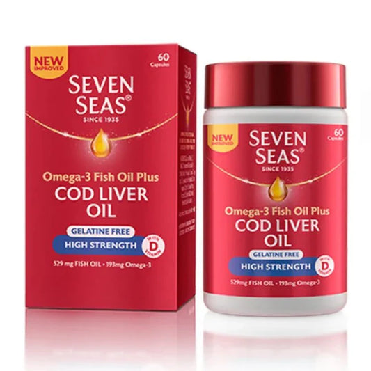 Seven Seas Cod Liver Oil High Strength Omega 3 60S