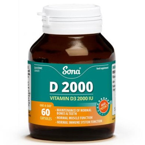 Sona Vitamin D2000 Caps (120)