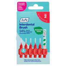 TePe Interdental Brush Size 2 Red Boxed 6's