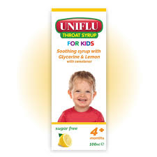 Uniflu Throat Syrup For Kids 100ml