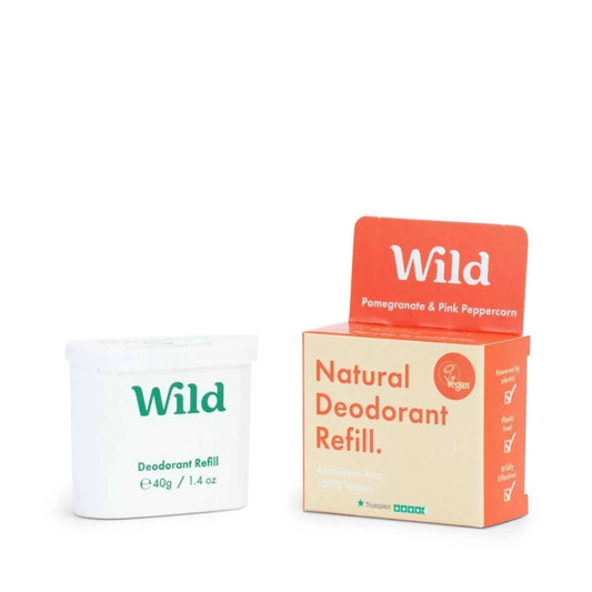 Wild Natural Pomegranate and Peppercorn Deodorant Refill 40g