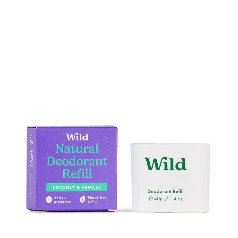 Wild Natural Deodorant Coconut and Vanilla Refill 43G