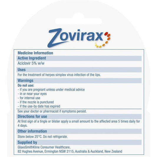 Zovirax Cream Pump 2G
