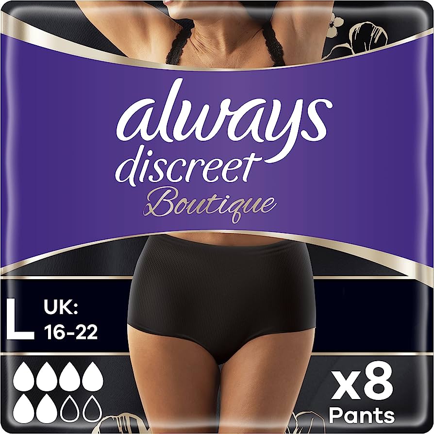 Always Discreet Boutique Black Pants Large 8s