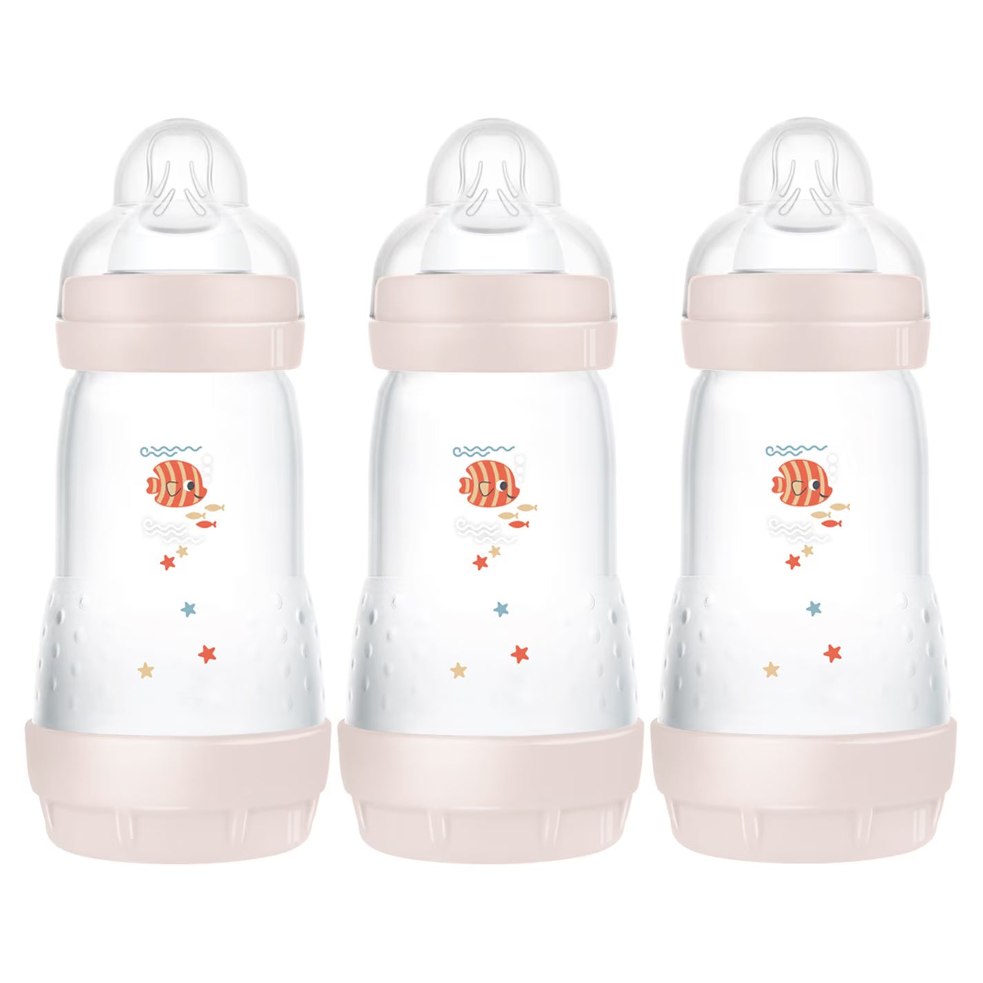Mam Easy Start Anti Colic Bottles 2+ 260Ml X3 Assorted Colours