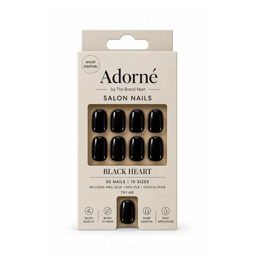 Adorne Salon Nails Black Heart