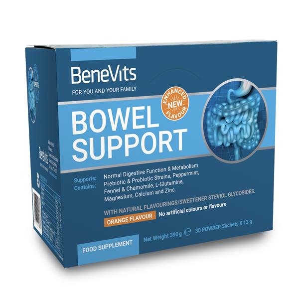 Benevits Bowel Support 30 Orange Flavour Sachets