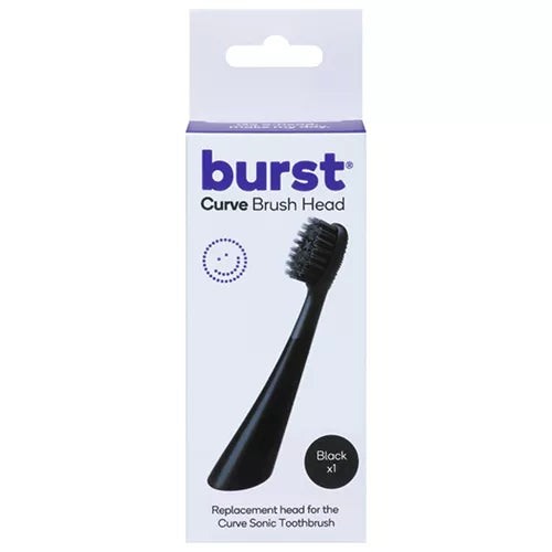 Burst Curve Toothbrush Head Black