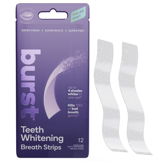 Burst Teeth Whitening Breath Strips 12 Pack