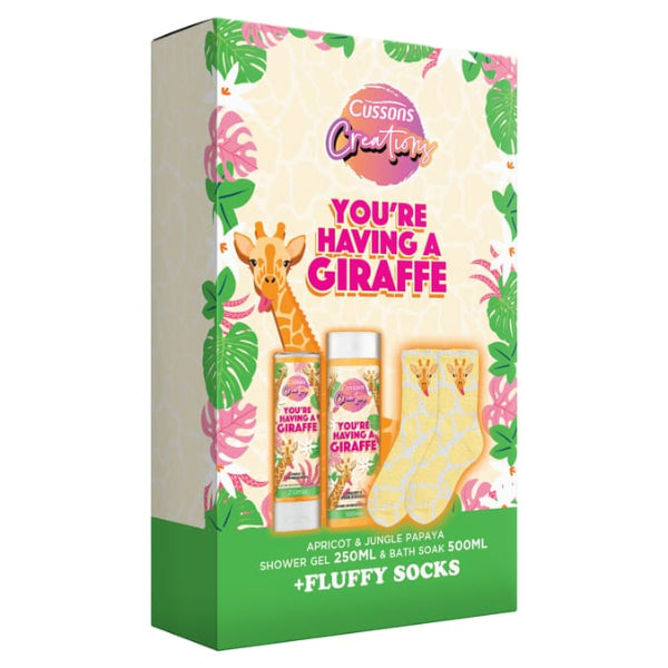Cussons You're Having A Giraffe Gift Set & Fluffy Socks