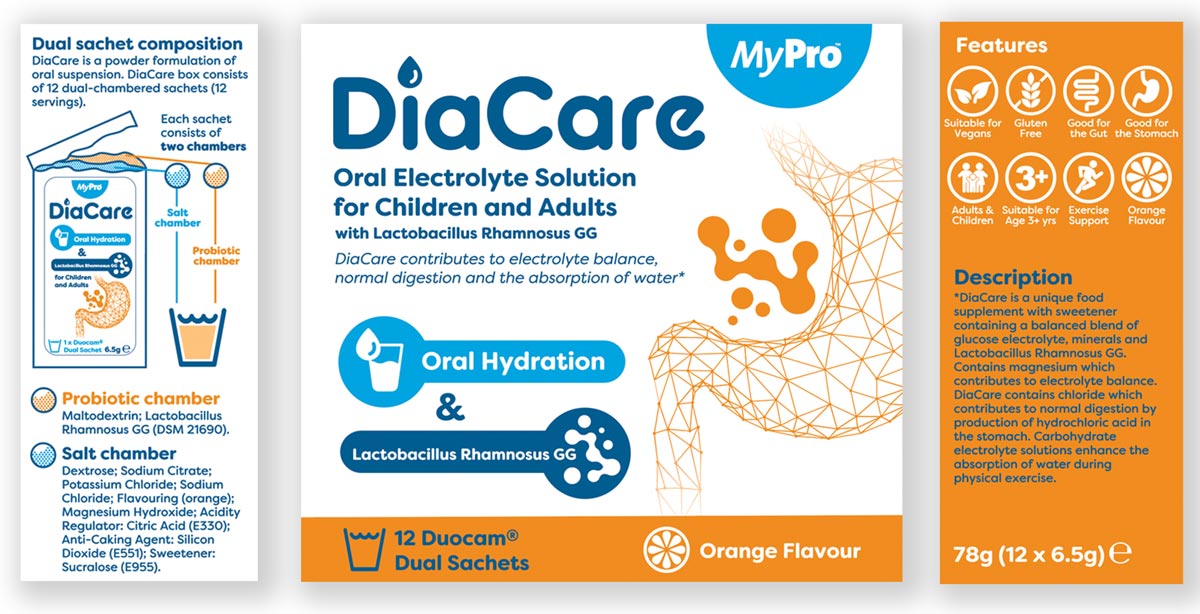 DiaCare Oral Electrolyte solution 12 sachets