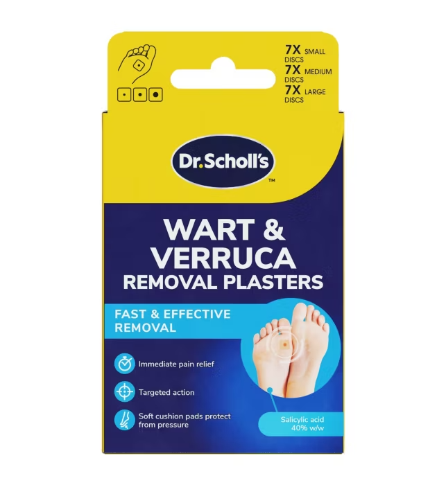 Scholl Wart and Verruca Removal Plasters 1 Pack (Mixed Size)