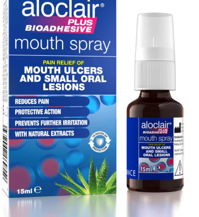 Aloclair Plus Bioadhesive Mouth Spray 15ml – Crowley’s Pharmacy