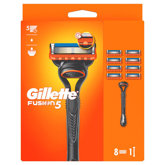 GILLETTE FUSION 5 VALUE PACK 1 RAZOR + 8 BLADES