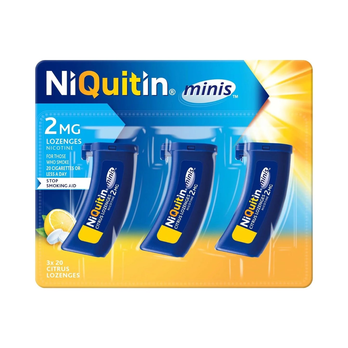 NiQuitin Mini Citrus Lozenges 2mg 60 Pack