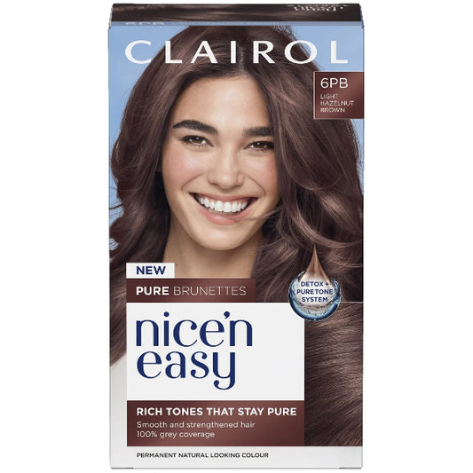 Clairol Pure Brunettes Nice N' Easy 6PB Light Hazelnut Brown