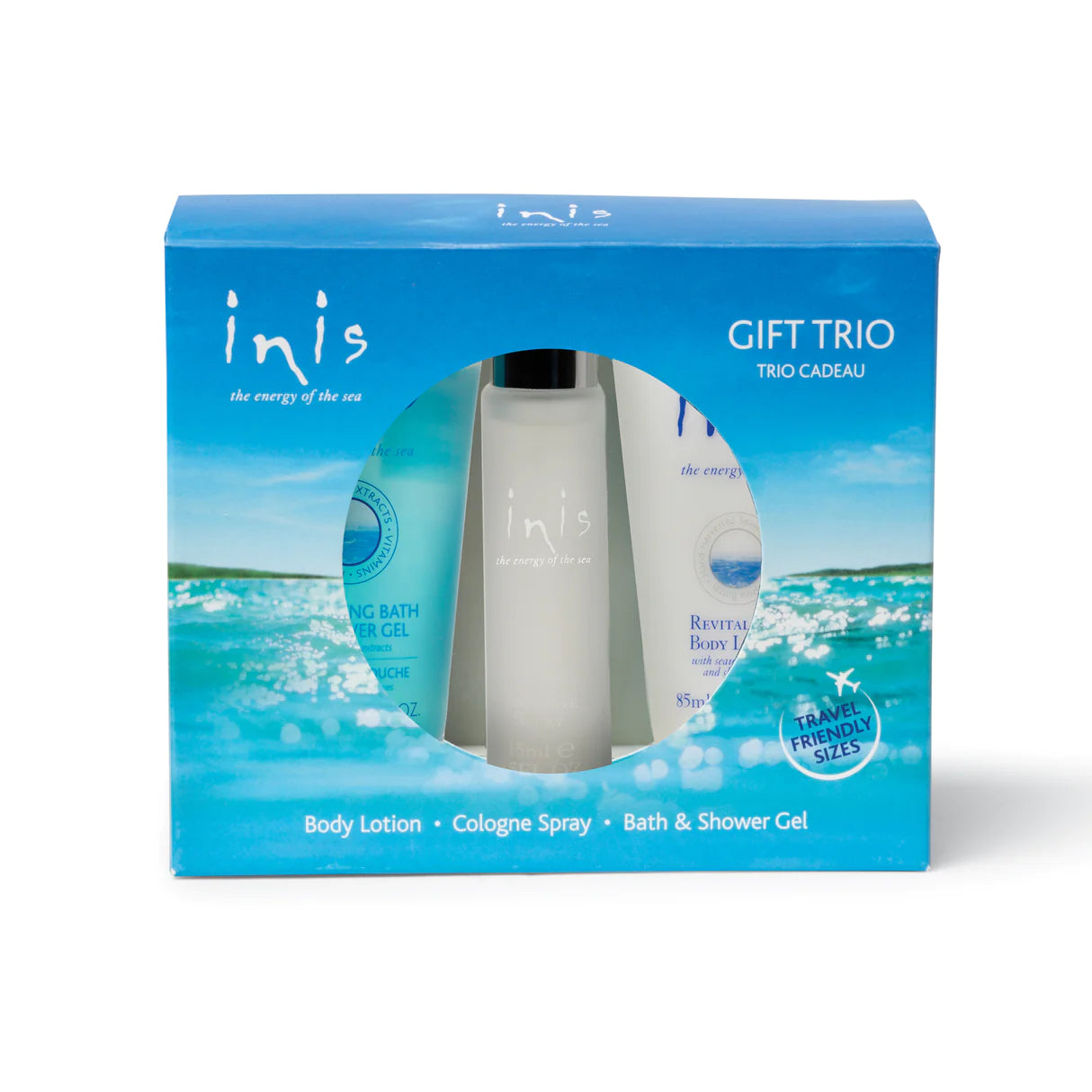 Inis Gift Trio with Body Lotion, Cologne Spray & Bath & Shower Gel