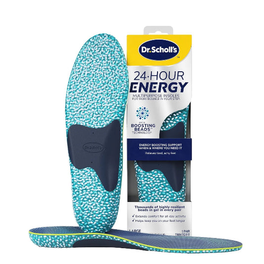 Scholl 24 Hour Energy Insoles Large Shoe Size 7-13Uk