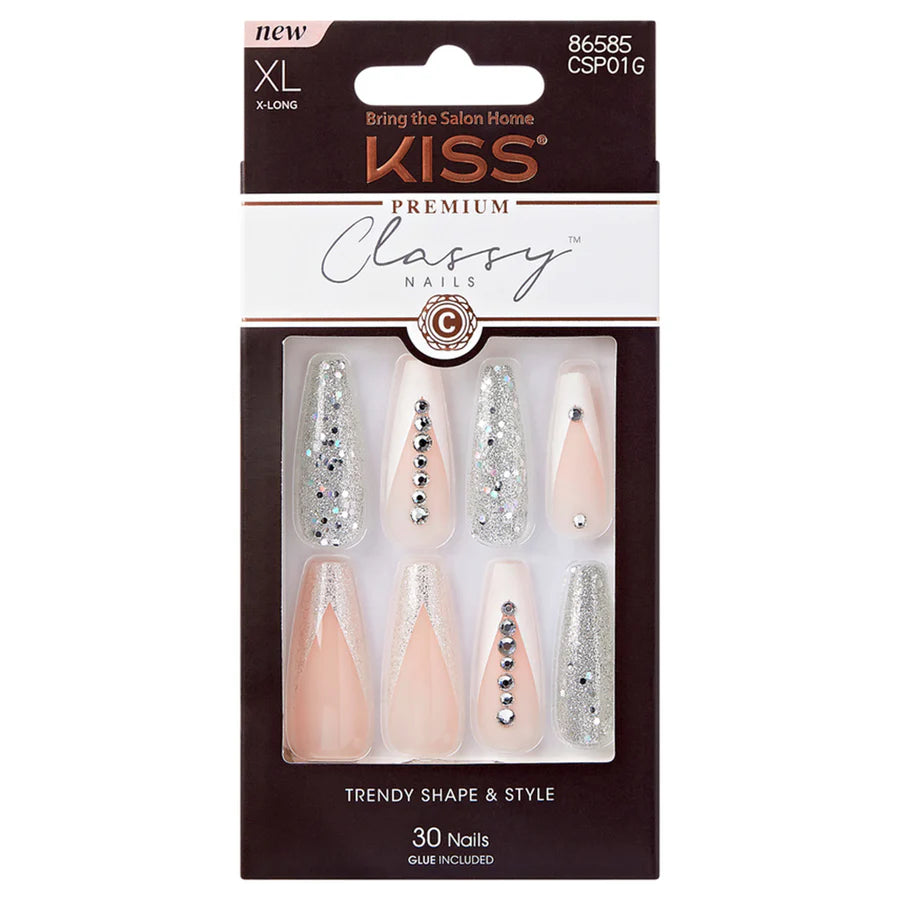 Kiss Classy Nails Premium Sophisticated Extra Long False Nail
