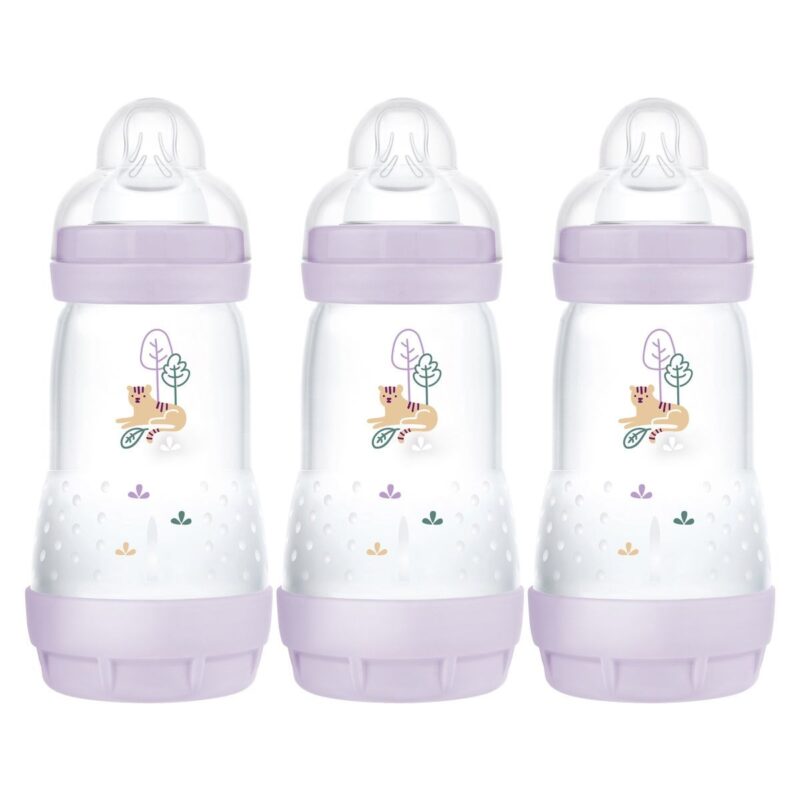 Mam Easy Start Anti Colic Bottles 2+ 260Ml X3 Assorted Colours