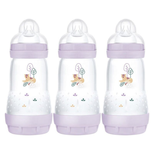 Mam Easy Start Anti Colic Bottles 2+ 260Ml X3 Assorted Colours