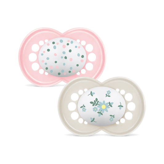 MAM ORIGINAL NIGHT 6-18M SOOTHER 2PK MIXED