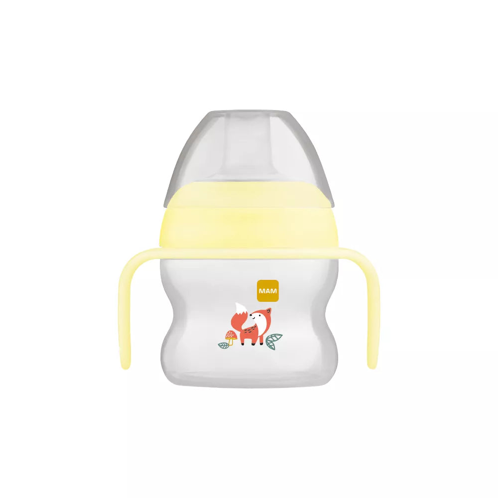 MAM Starter Cup Extra Soft Spout with handles 4m+ Free Soother 150ml