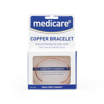 Medicare Copper Bangles plain with 2 Magnets S/M