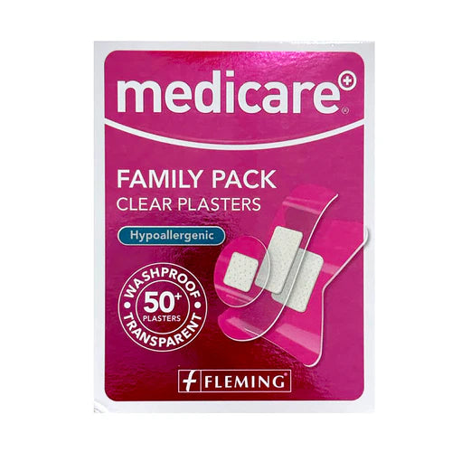 Medicare Family Pack Clear Plasters 50 Pack