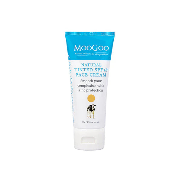 Moogoo Natural Tinted SPF 40 Face Cream 50g