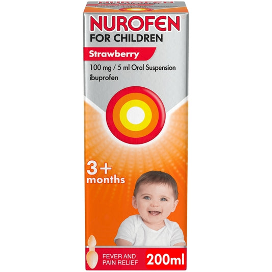Nurofen For children 3 months plus Strawberry 200Ml with spoon
