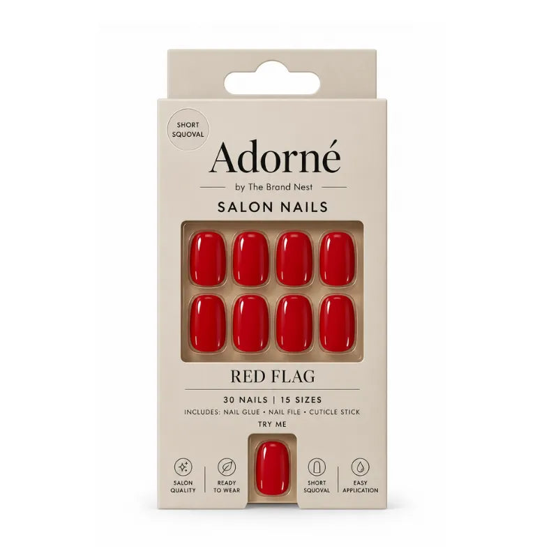 Adorne Salon Nails Red Flag
