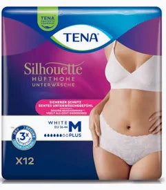 Tena Silhouette Low Waist Underwear White Medium Plus