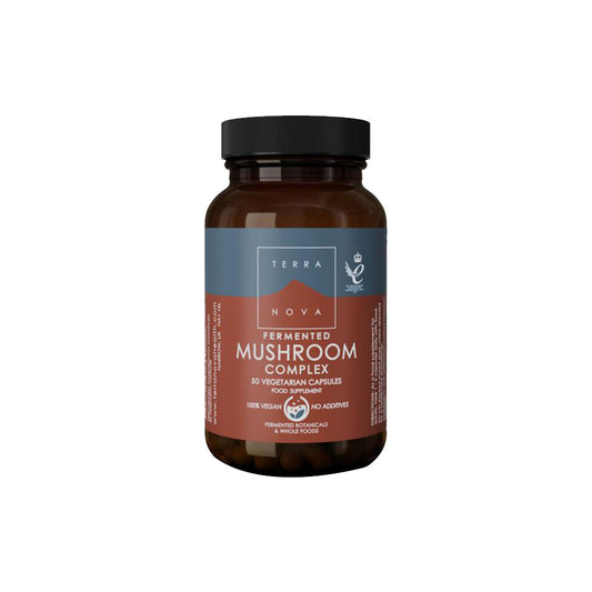 Terra Nova Fermented Mushroom Complex Vegetarian Capsules 50's EXPIRED APRIIL 25