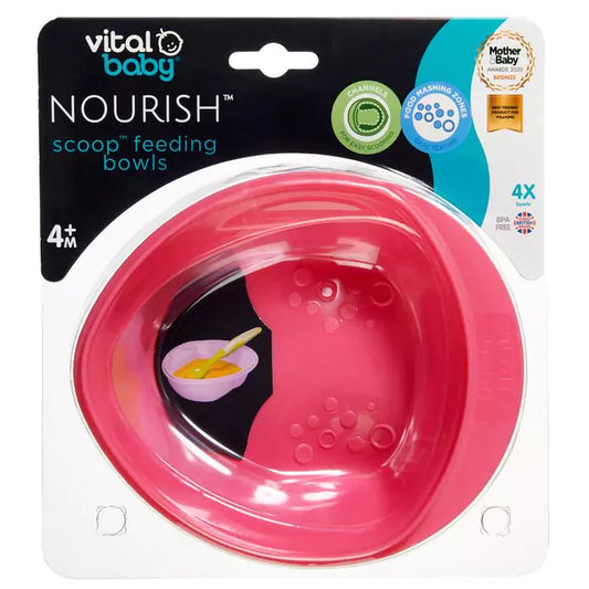 Vital Baby Nourish Scoop Feeding Bowls 4x