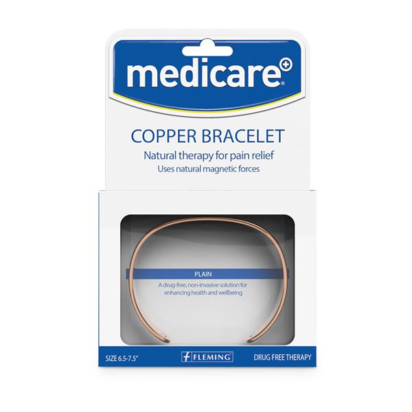 Copper Braclet With 2 Magnets Plain Medium Large