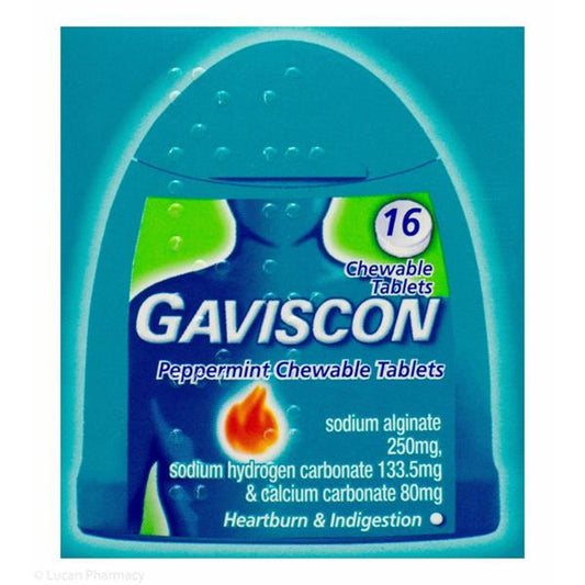 Gaviscon Chewable Peppermint 16 Tabs