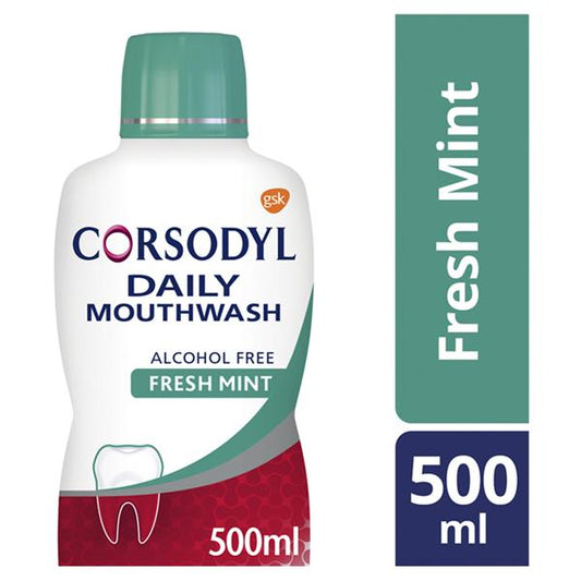 Corsodyl Daily Cool Mint Mouthwash 500Ml