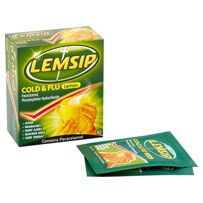Lemsip Cold Flu Lemon 10 Sachets