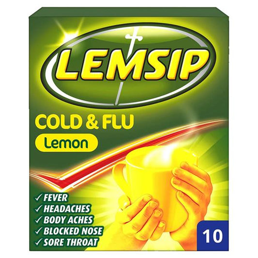 Lemsip Cold Flu Lemon 10 Sachets