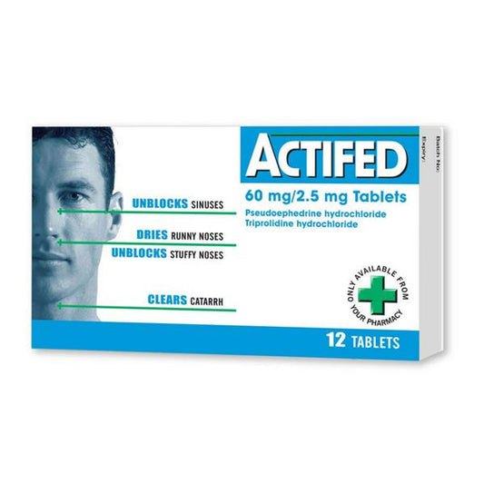 Actifed 60Mg/2.5Mg Tabs