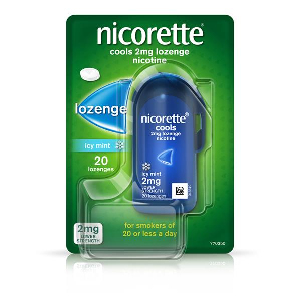 Nicorette Cools Lozenges Icy Mint 2Mg 20Pack
