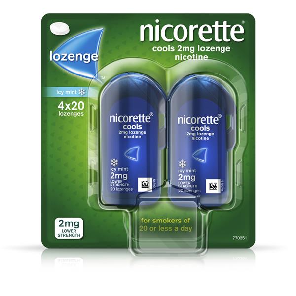 Nicorette Cools Lozenges Icy Mint 2Mg 80Pack