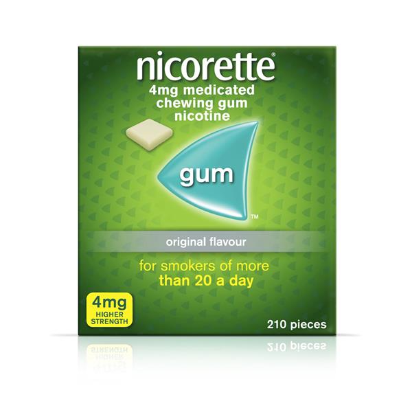 Nicorette Gum Original 4Mg 210Pack.
