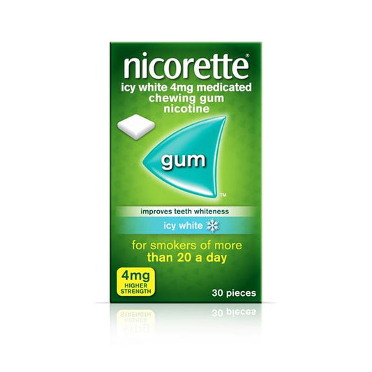 Nicorette Icy White 4Mg Med Chew Gum